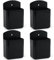 HAUYEST 4 Pcs Remote Control Holder Wall Mount, TV Controller Holder, Self Adhesive Remote Holder, Wall Pen Holder Storage Accessories for Home Office School (Black)