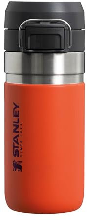 Stanley Quick Flip Trinkflasche Edelstahl 0.47L - Hält 7+ Stunden Kalt - Wasserflasche BPA-Frei - Spülmaschinenfest - Druckverschlussdeckel - Thermosflasche Auslaufsicher - Tigerlily Plum