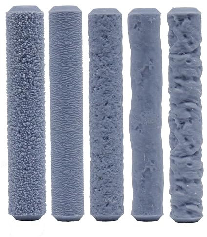 Genérico - Lot de 5 outils à modeler en argile polymère, Rouleaux de texture et de modélisation, Tampon en argile pour modélisme, Outil en céramique pour travaux manuels, Pétrissage