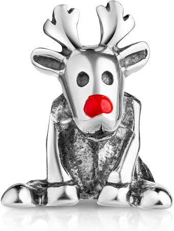 Materia Rentier Schmuck Anhänger Damen - Weihnachts Charms 925 Silber 935