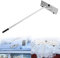 5–21 Fuß Verstellbarer Schneerechen, Teleskop-Schneeschaufeln mit Rad und 62 x 15 cm großer Klinge, Schneepflug zum Reinigen von Hausdächern, Blättern, Sträuchern und Gras