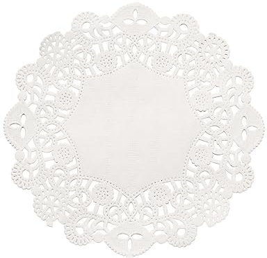 Zerodeko 200pezzi Carta Da Forno Rossa Pizzo Per Dolci e Pizza Assorbente Per Pad Per Decorazione Cucina Fiori Eleganti Per Feste e Matrimoni