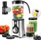 SUPERLEX Elektrischer Smoothie-Maker und Standmixer Set, Multifunktions-Standmixer zum Entsaften, Mahlen, Eiszerkleinern, Mixer mit Flaschendeckel für die Küche, tragbar, auf Reisen, BPA-frei