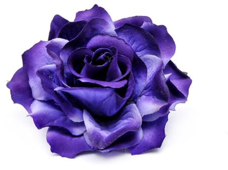 Wisafory 20 Stück Künstliche Blumenköpfe Rosen Blütenköpfe RosenKöpfe Kunst Blumen Rosen Köpfe Kunstblumen Rosen Seidenblumen Dekoration für Hochzeit Party DIY Basteln 11 cm Lila
