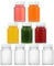 Botellas de vidrio de 60 ml, 9 botellas de jugo de vidrio de 2 onzas con tapas, botellas de jengibre de vidrio transparente reutilizables con tapas, mini botellas de vidrio de boca ancha a prueba de
