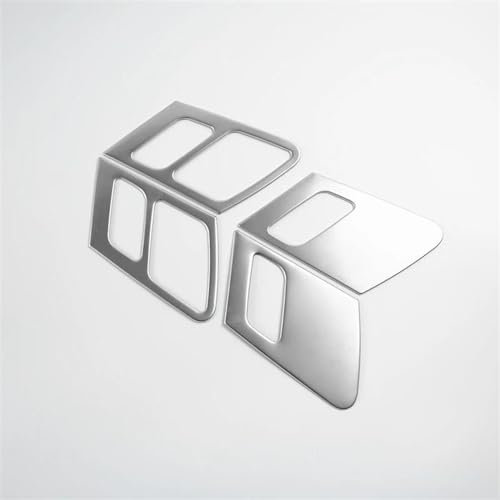WINVOX Auto Lüftungsschlitz Dekoration Edelstahl Auto Styling Inneren Türgriff Rahmen Dekorative Abdeckung Trim Für Q5 FY 2018-2022 Türklinke Zubehör(Silber)
