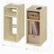 WOLTU 2er Set Nachttisch mit Ladefunktion,schmaler Kleiner Beistelltisch mit 2 Steckdosen 2 USB-Anschlüssen,Couchtisch mit Stauraum,2 offene Fächer,25x60x30 cm,für Schlafzimmer,Hell Eiche, NTS06hei-2