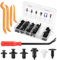 Bczhieulw Set di 105 Clip per Auto - 6 tipi diversi di clip del pannello della porta e clip in plastica per la guarnizione del paraurti universale