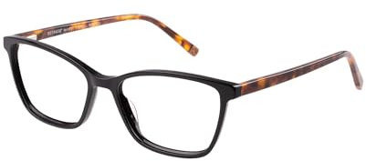 BOTANIQ Katzenauge Azetat Brillen in Schwarz für Damen, Brille mit Sehstärke, optional mit Sonnenbrillen tönung oder Blaulichtfilter (Modell BIO-1058-104)