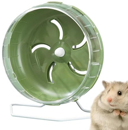 Zibeem Hamster-Rad, geräuschlos, 14 cm, Hamster-Übungsrad, Rennmäuse-Rad, geräuschlos, höhenverstellbar, leises Lauf-Hamster-Rad, Rennmaus-Laufrad für Zwerghamster, Rennmäuse, Mäuse