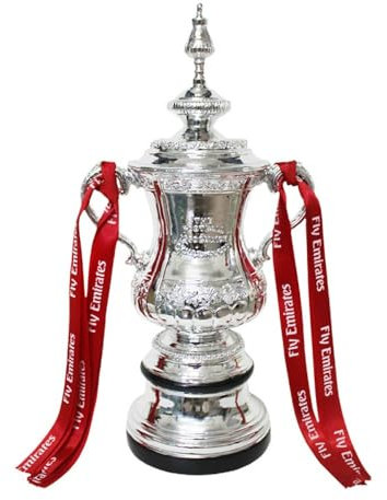 England Football Championship Trophy, Resin Electroplated Silver Hollow Football Trophy Fan Souvenir Collection Gifts Office Decorations, FA Cup Trophy Collection (32cm)