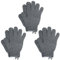 6Pcs Exfoliating Gloves - Bamboo Shower Gloves with Lanyard - Bath and Body Exfoliator Mitts - Scrubs Away Ingrown Hair and Dead Skin for Shower, Spa and Massage Cell Remover Loofah - Grey