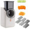 Râpe à Fromage électrique, broyeur de Chargement USB, râpe à Fromage électrique 3 en 1, râpe à Fromage Automatique avec 6 Lames, broyeur de légumes, pour Robot culinaire de Cuisine, Machine à Salade