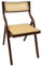 YISSALE Vintage Klappstuhl Rattan Holzklappstuhl Holzstuhl Bambus Rückenlehne Klappbarer bis 75-100kg für Zuhause Balkon Draußen