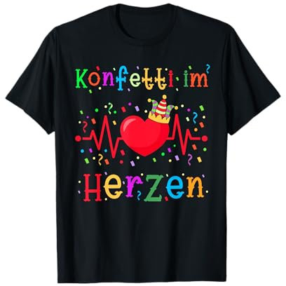 Konfetti im Herzen Karneval Fasching T-Shirt