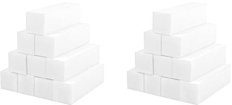 Giwnhvx 20 x blocchi abrasivi bianchi per nail design nail lucidatura blocco lucidatura superfici lima per unghie blocco nail art manicure strumento