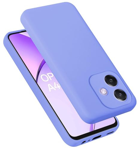 Cadorabo Hülle kompatibel mit Oppo A40 Hülle Silikon Handyhülle für A40 Case aus flüssigem Silikon- Kratzfeste und stoßfeste dünne TPU Schutzhülle - Liquid HELL LILA