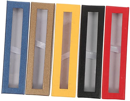 Stiftebox mit Sichtfenster für Bleistifte und Füllfederhalter, 5 Stück-Pack