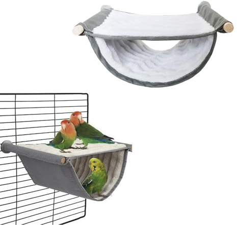 Vogel Hängematte Etagenbett,Vogelnest Höhlen,Meerschweinchen Hängematte,Vogel Spielzeug Wellensittiche, Vogelkäfig Zubehör, Vogelschaukel Hängematten Zelt für Wellensittich Nymphensittich Hamster