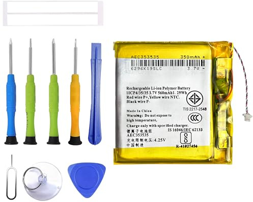 ERYNK AEC353535 Replacement Battery Compatible with Beats Solo 2.0 Solo 3.0AEC353535 350MAH Replacement Battery with Tool Kit