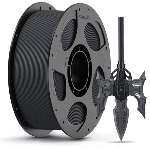 ANYCUBIC Carbon Fibre Filled PLA Filament, PLA-CF, 1KG Lavagrau | Carbonfaser-Optik, Verformungsbeständig, Einfach zu drucken, Hohe Erfolgsquote