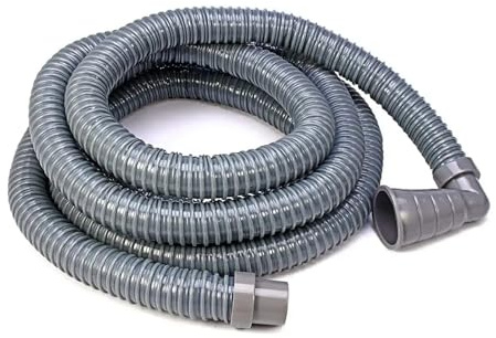 Tuyau de vidange for Machine à laver et lave-vaisselle, 2/3/4/5M, adapté à la sortie des eaux usées de 32 à 42mm, Tube souple d'expulsion, tuyau Flexible de vidange extensible(2m)
