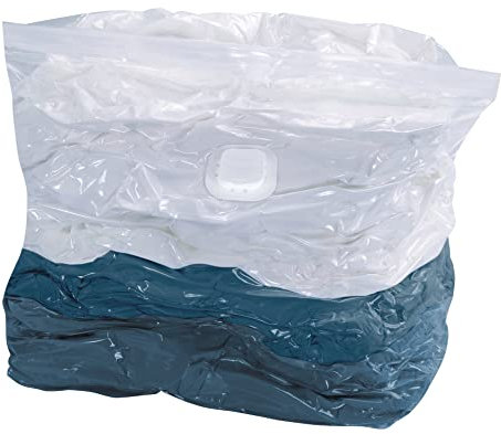 WENKO Aufbewahrungsbeutel Vakuum Cube S, Vakuumier-Beutel für Kleidung, Bettdecken, spart bis zu 75% Platz, 60 x 50 x 35 cm
