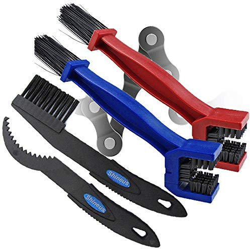 Motorcycle & Bicycle Chain Ccleaning Brush Mountain Bike Cleaning Maintenance Tool 4PCS