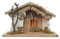 Kaemingk LED Holz Krippe mit Moos 11,5 x 30 x 18,5 cm