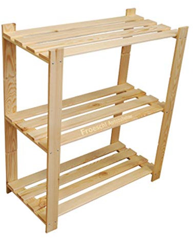 90 x 80 x 37 cm kleines Holzregal Schuhregal Stiefelregal Regal Schuhständer Schuhablage Holz Unbehandelt Schuhschrank Garderobe Standregal Flur Schuhaufbewahrung