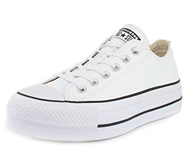 Converse - Chuck Taylor All Star Lift Clean, Zapatillas Mujer, Blanco (White/Black/White 102), 39.5 EU