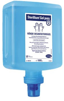 Sterillium Gel pure Händedesinfektion 10 x 1000 ml Überkopf-Flasche für Spender