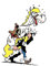 Difuzed Greeting Card: Lucky Luke hebt Jolly Jumper hoch, 10x15cm - Cartoon, Dankeschön