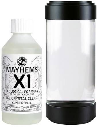 Mayhems - X1 Concentrate PC Coolant - Computer Water Cooling Fluid - Liquid Cooling, Eco Friendly Series, 250 ml, Ice Crystal Clear