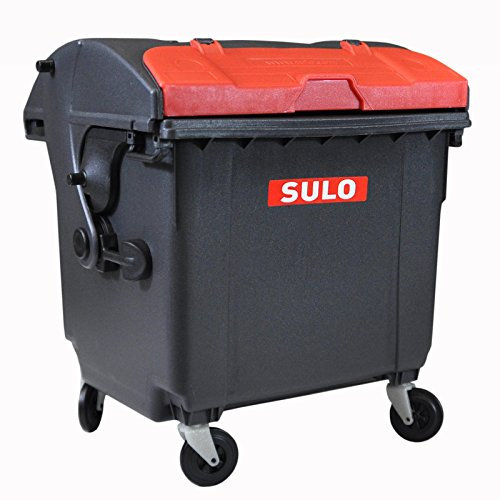 SULO Mini Müllcontainer Tischeimer, Grau/Rot