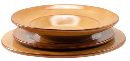 N&C Set 6 Piatti Piani Terracotta - Ceramica Artigianale - Diametro cm 27 (6)