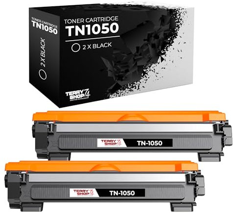 Toner kompatibel zu Brother TN1050 TN-1050 TN-1000 DCP-1510 DCP-1512 DCP-1612W DCP-1610W DCP-1616NW HL-1210W HL-1110 HL-1112 HL-1212W HL-1201 MFC-1810 MFC-1910W (2 Stk. N1050)