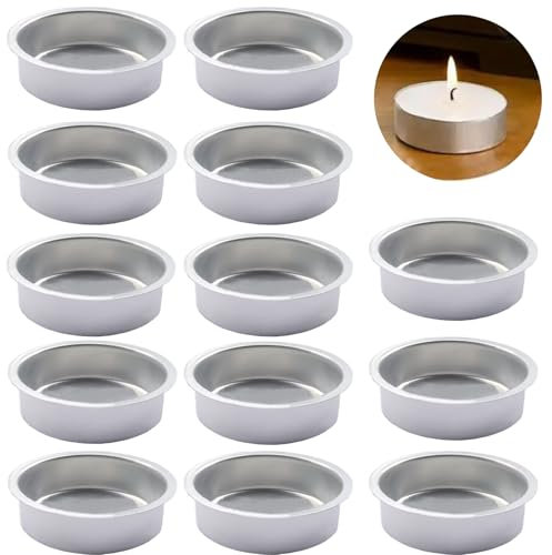 15 Stück Kerzeneinsätze Metall Kerzenleuchter Teelichter Mini Kerzenhalter aus Metall Teelichthalter Aluminium Creative Teelichthalter Kerzenhalter Zubehör für Tischdekorationen,Weihnachtspyramiden