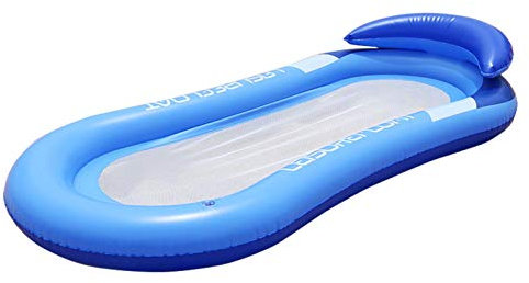 Pool Hängematte Aufblasbare Wasserhängematte Wasser Bett Floating, Faltbar Tragbare luftmatratzen Liege mit Netz, Pool Hängematte für die Beach Pool 150X75CM