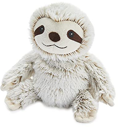 Peluche Warmies de Perezoso Malvavisco, tamaño pequeño, apto para microondas con aroma a lavanda francesa. Juguete de perezoso totalmente calentable para aliviar la ansiedad y el dolor.
