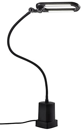 HEDI LED Werkbankleuchte (Arbeitsleuchte 9 Watt, Anschlussleitung 3 m, 3 Helligkeitsstufen, inkl. Tischklemme + Haltemagnet) ML1209FLED