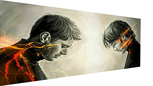 Magic Canvas Art - Bilder Serie Supernatural Mystery Leinwandbild 1- teilig Hochwertiger Kunstdruck modern Wandbilder Wanddekoration Design Wand Bild, Größe: 180 x 90 cm