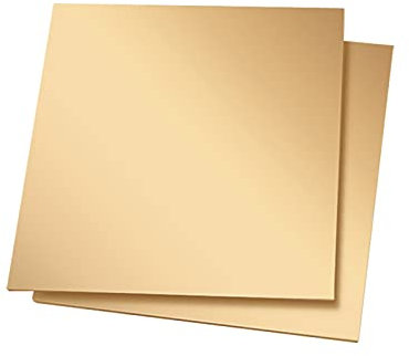Brass Plate Sheet Thickness 5mm x 100mm x 100mm 1Pcs, Brass Metal Plates Sheets for Crafts DIY Decoration Hobbies from Bopaodao