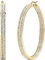 LOLIAS Gold Tone Hoop Earrings - Stainless Steel Large Hoop Earrings with Rhinestone Cubic Zircon - Hypoallergenic - 50MM