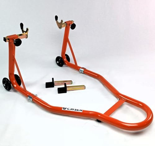 Caballete elevador universal para eje trasero moto 365 kg con 2 juegos de acoples