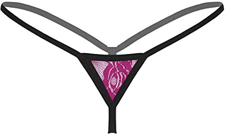 inlzdz Micro Mini Perizoma Tanga Donna Sexy Hot Lingerie G-String String Vita Bassa Elastica Mutandine Invisibile Bikini Slip Thong T-Back Erotico Mutande Underwear Viola Taglia Unica