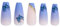 Butterfly Coffin Fake Nails Matte Blue Acrylic Press on Glitter Gradient Full Cover False Nail Tips Art DIY