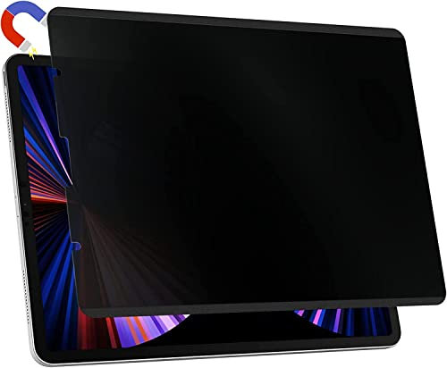 Mamol Magnetic iPad Pro 12.9 Privacy Screen Protector 2022 2021 2020 2018, Removable Reusable Anti Spy Blue Light Glare Privacy Filter for Apple iPad Pro 12.9 6th/5th/4th/3rd Generation