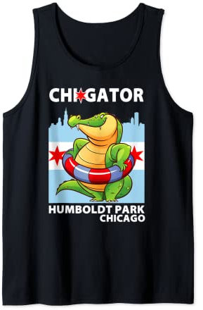 Chigator Gator Uhr Chicago Humboldt Park Rettungsgeschenk Tank Top