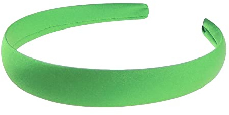 Glamour Girlz Serre-tête en satin pour fille - 2 cm - Vert émeraude